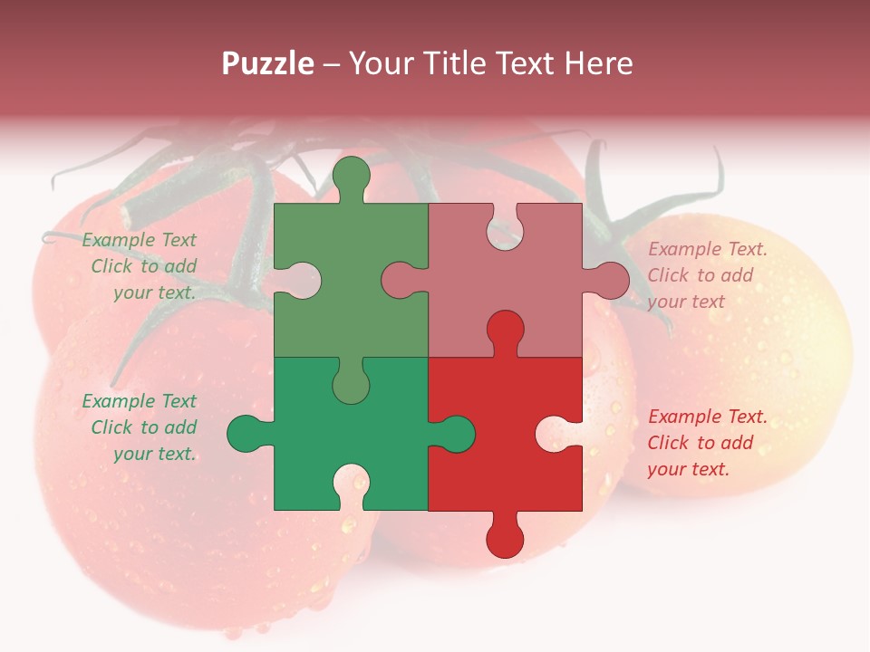 Close Up Of Fresh Red Tomatoes Isolated On White PowerPoint Template