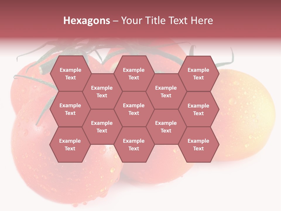 Close Up Of Fresh Red Tomatoes Isolated On White PowerPoint Template