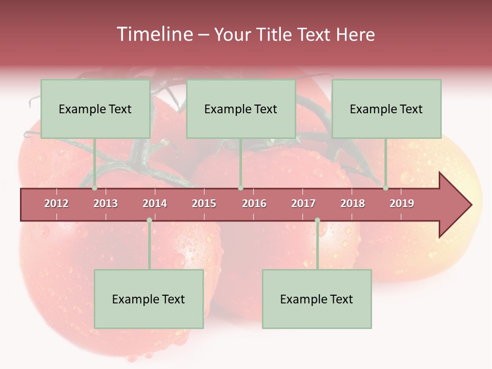 Close Up Of Fresh Red Tomatoes Isolated On White PowerPoint Template