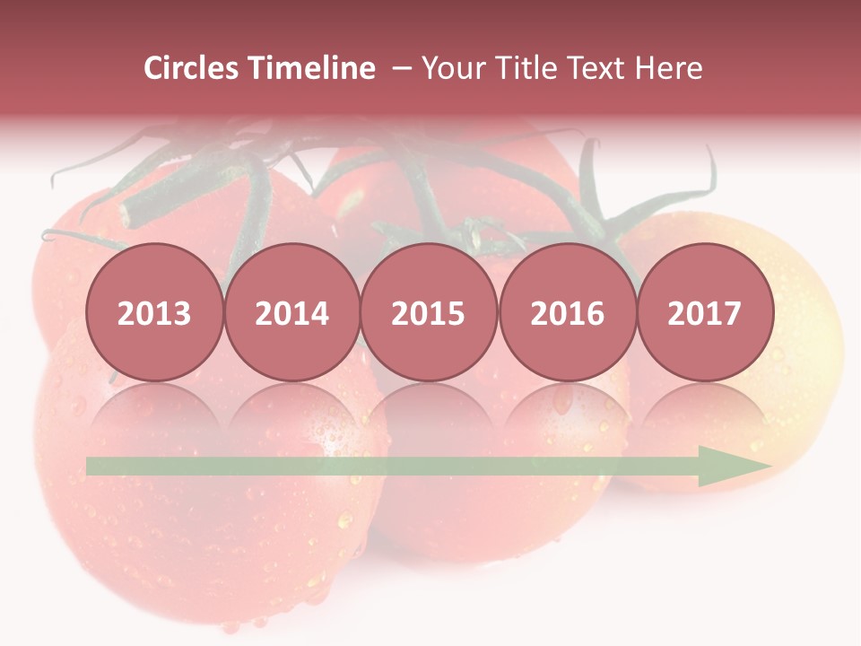 Close Up Of Fresh Red Tomatoes Isolated On White PowerPoint Template