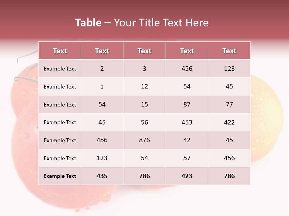 Close Up Of Fresh Red Tomatoes Isolated On White PowerPoint Template