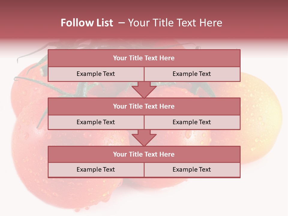 Close Up Of Fresh Red Tomatoes Isolated On White PowerPoint Template