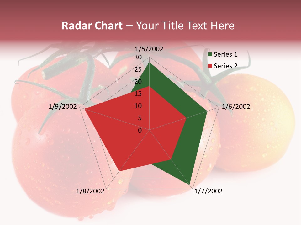 Close Up Of Fresh Red Tomatoes Isolated On White PowerPoint Template