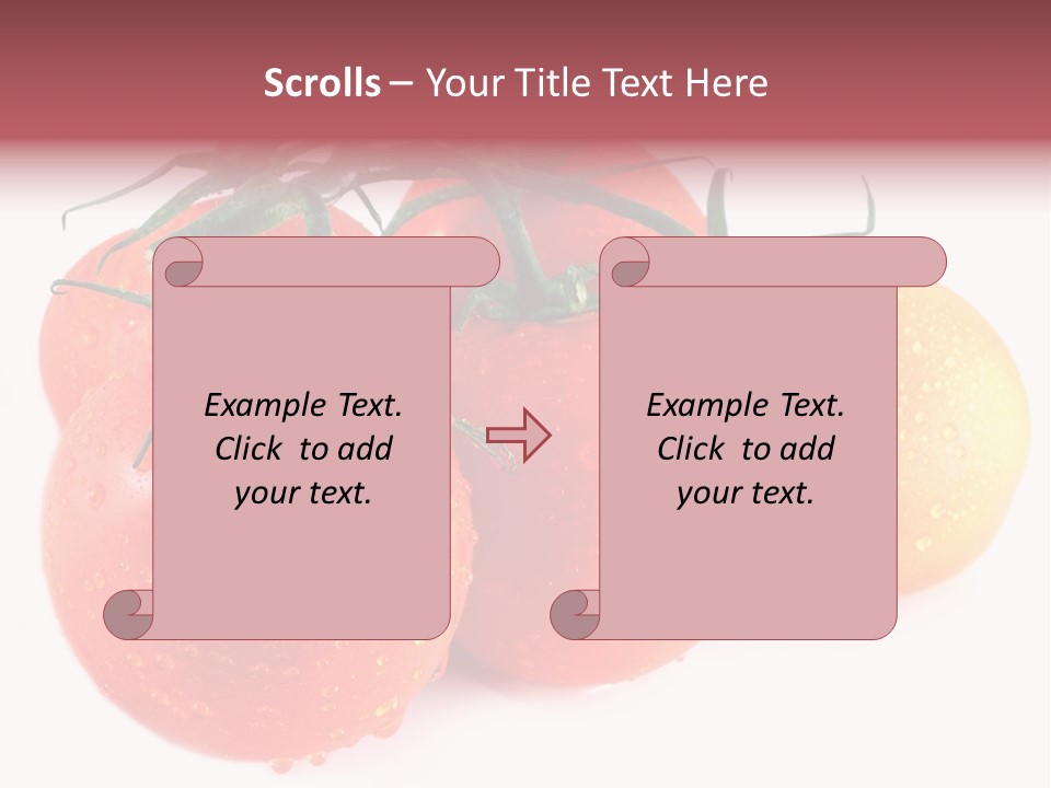 Close Up Of Fresh Red Tomatoes Isolated On White PowerPoint Template