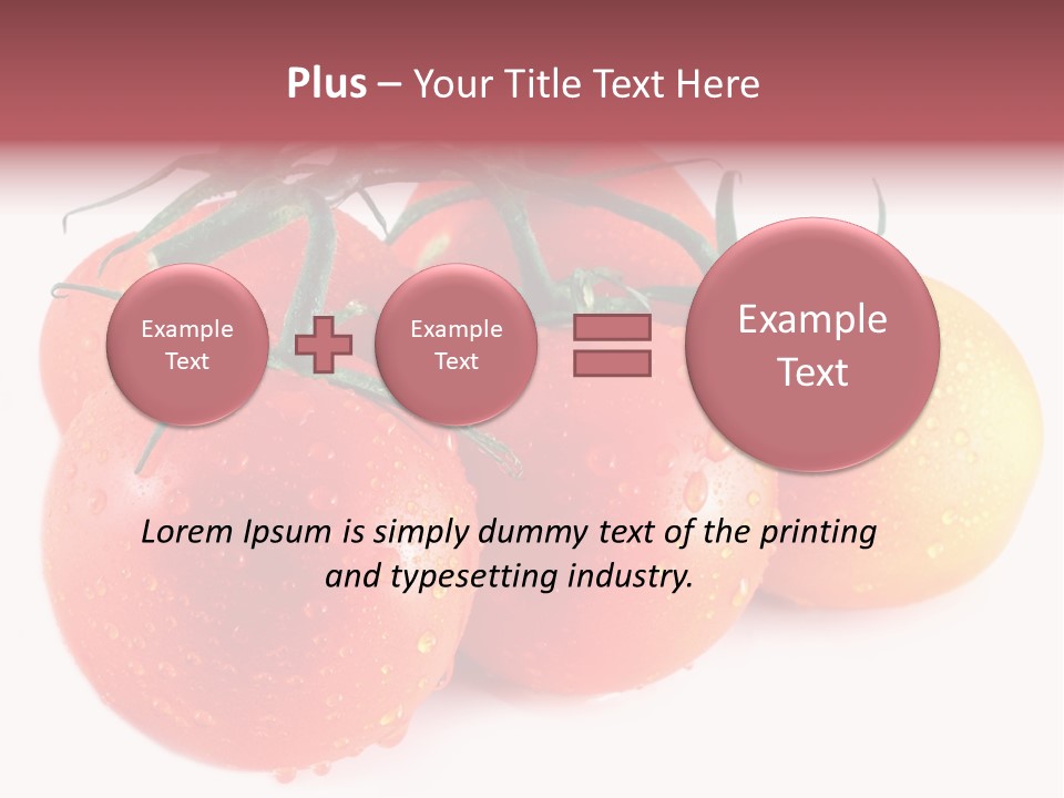 Close Up Of Fresh Red Tomatoes Isolated On White PowerPoint Template