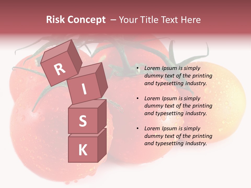 Close Up Of Fresh Red Tomatoes Isolated On White PowerPoint Template