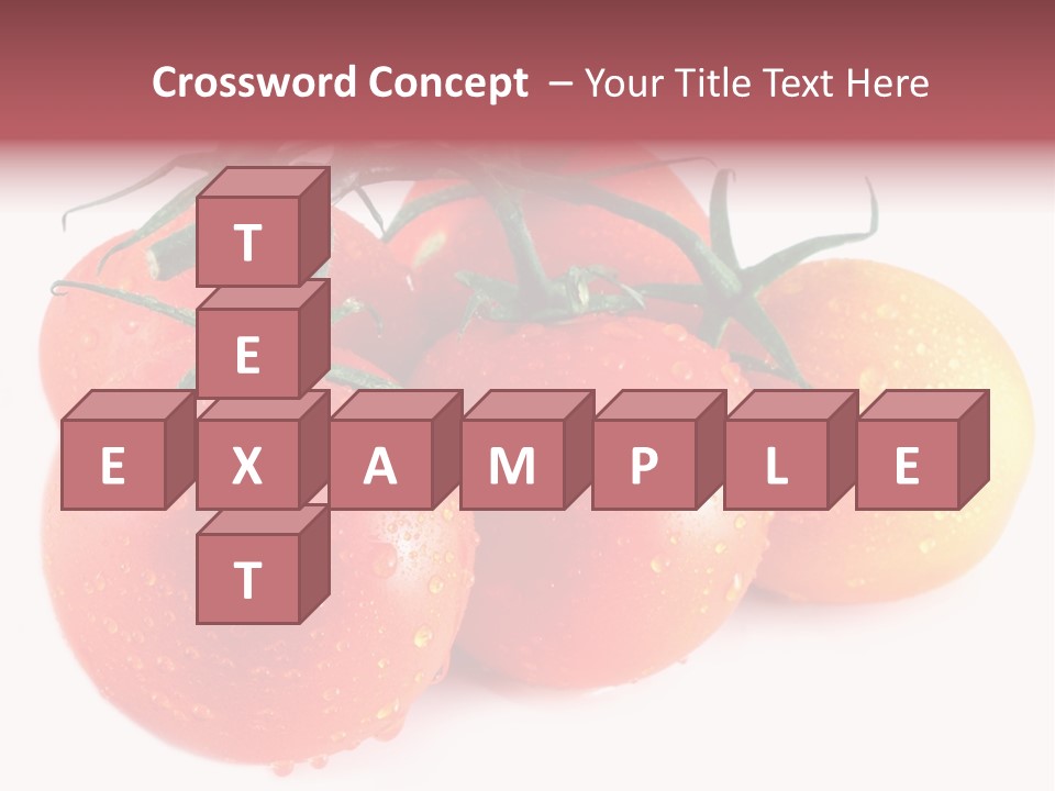 Close Up Of Fresh Red Tomatoes Isolated On White PowerPoint Template