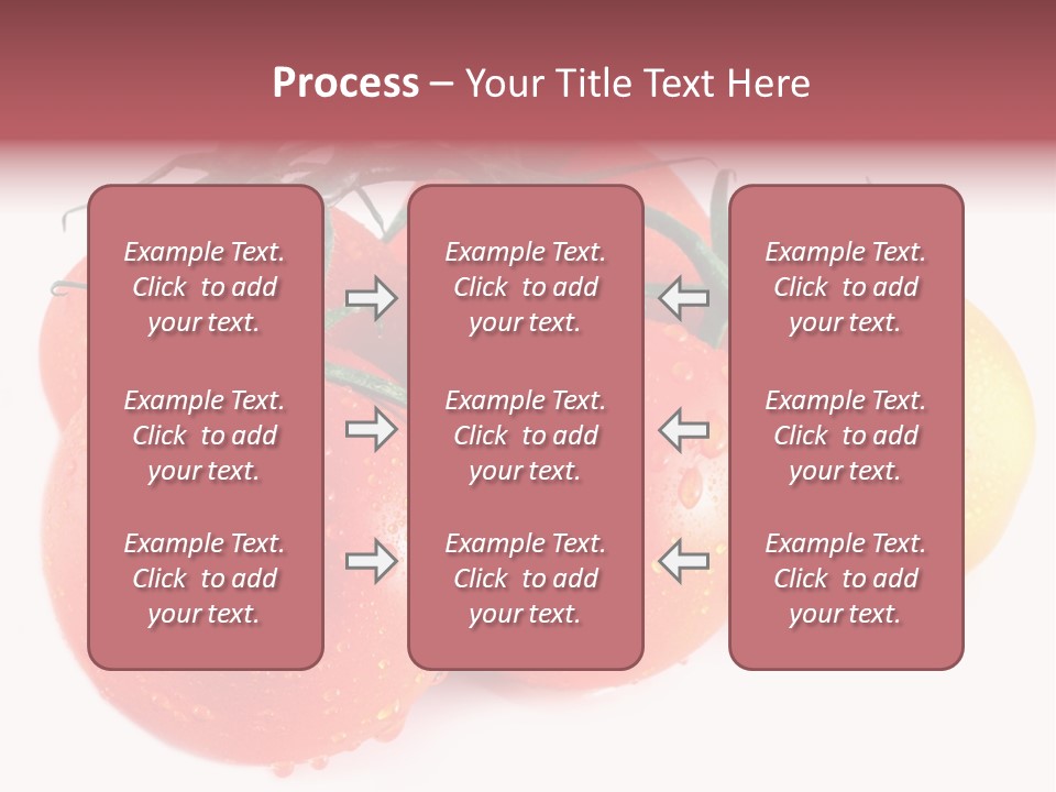 Close Up Of Fresh Red Tomatoes Isolated On White PowerPoint Template