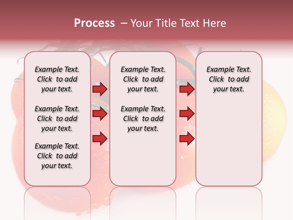 Close Up Of Fresh Red Tomatoes Isolated On White PowerPoint Template