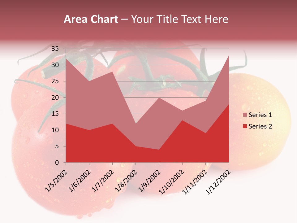 Close Up Of Fresh Red Tomatoes Isolated On White PowerPoint Template