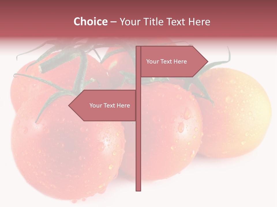 Close Up Of Fresh Red Tomatoes Isolated On White PowerPoint Template