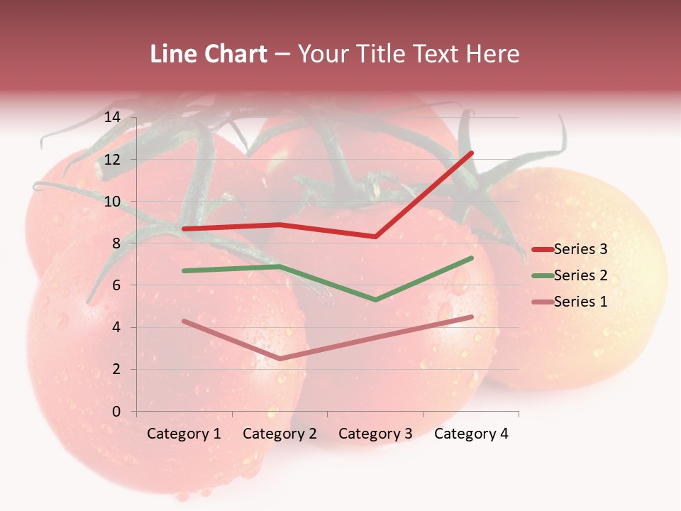 Close Up Of Fresh Red Tomatoes Isolated On White PowerPoint Template