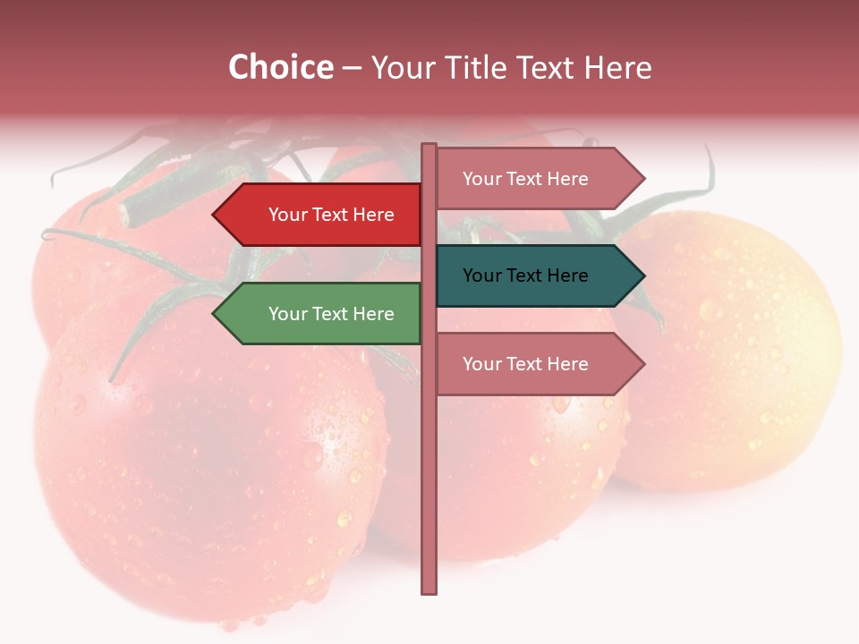 Close Up Of Fresh Red Tomatoes Isolated On White PowerPoint Template