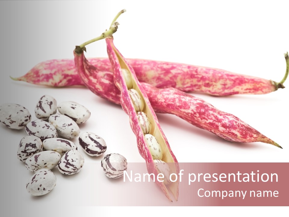 Rosecoco Bean On White Background PowerPoint Template