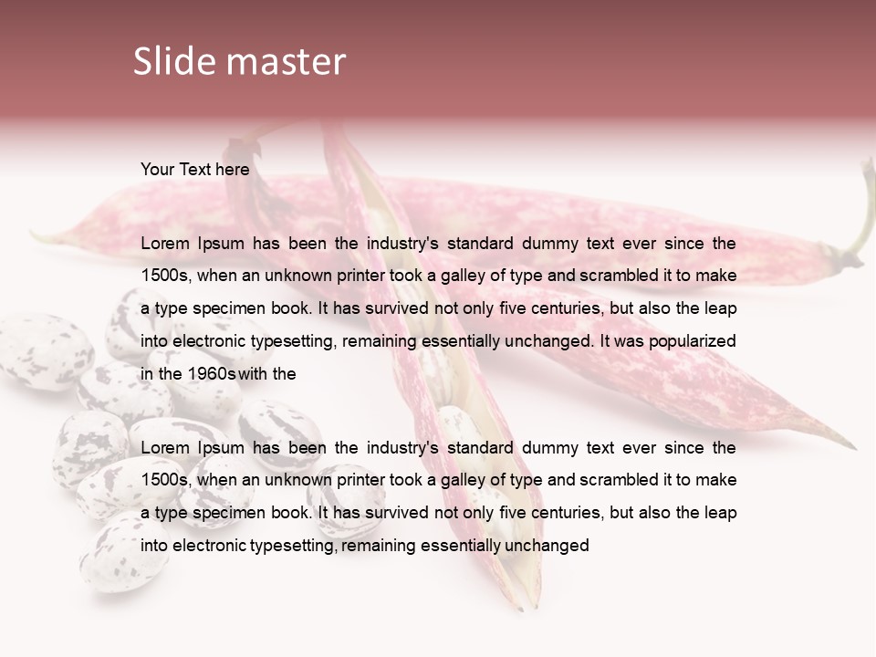 Rosecoco Bean On White Background PowerPoint Template