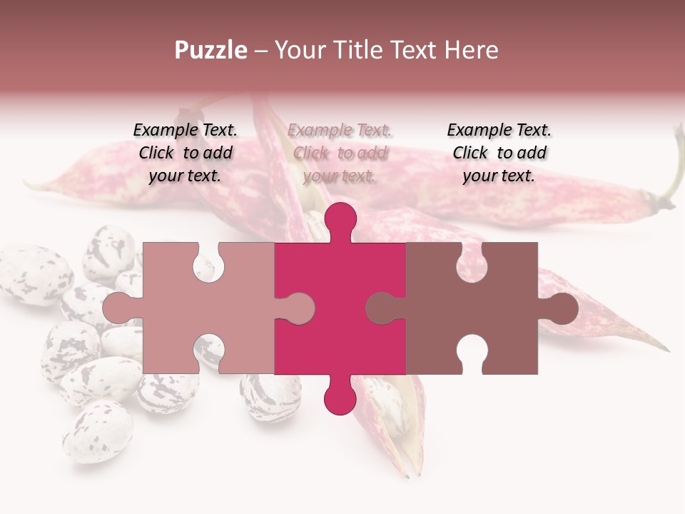 Rosecoco Bean On White Background PowerPoint Template