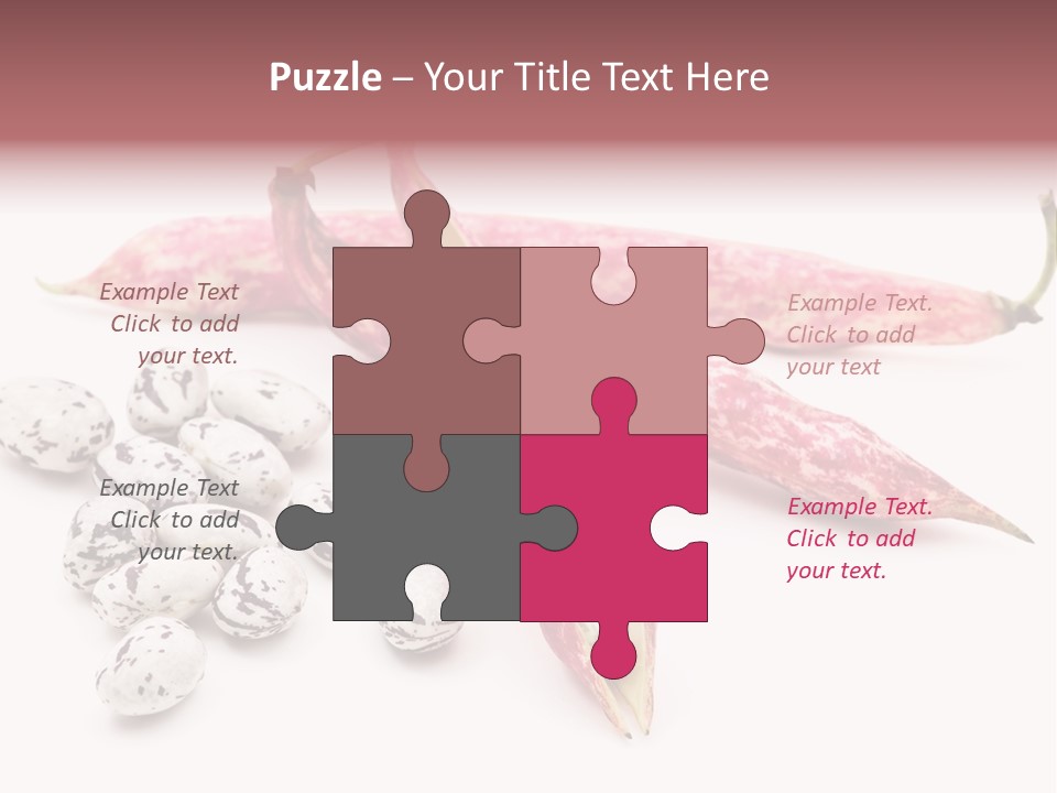 Rosecoco Bean On White Background PowerPoint Template