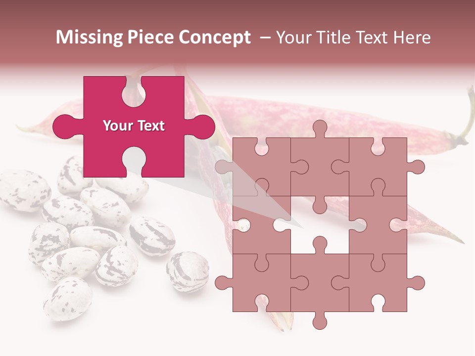 Rosecoco Bean On White Background PowerPoint Template