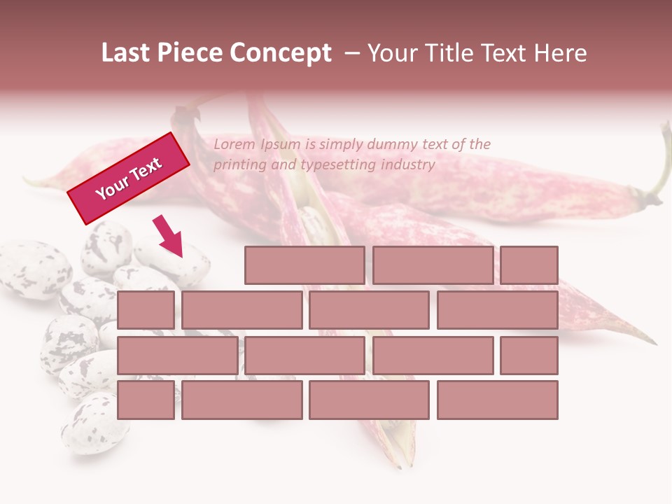 Rosecoco Bean On White Background PowerPoint Template