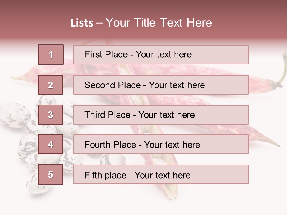 Rosecoco Bean On White Background PowerPoint Template