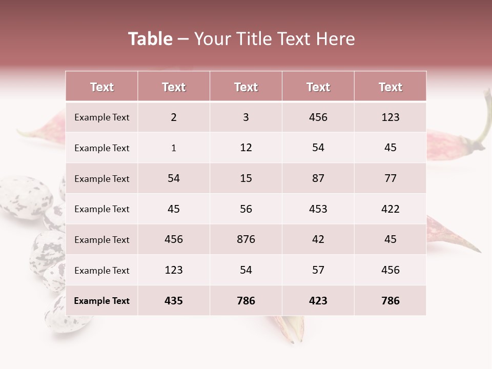 Rosecoco Bean On White Background PowerPoint Template