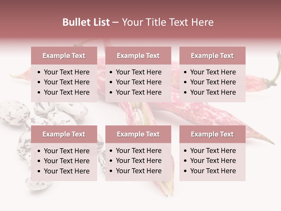 Rosecoco Bean On White Background PowerPoint Template