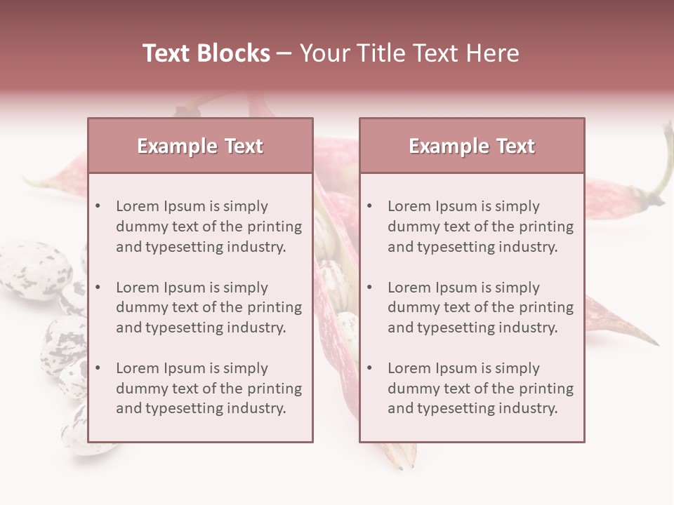 Rosecoco Bean On White Background PowerPoint Template