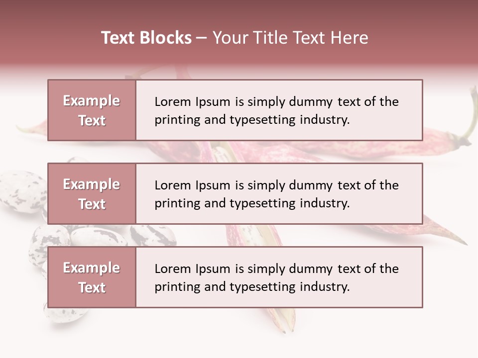 Rosecoco Bean On White Background PowerPoint Template