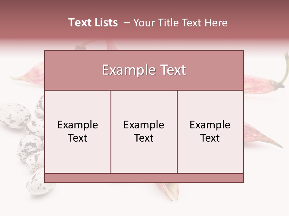 Rosecoco Bean On White Background PowerPoint Template