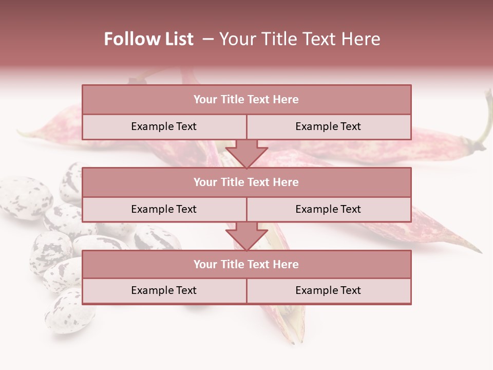 Rosecoco Bean On White Background PowerPoint Template