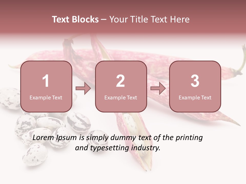 Rosecoco Bean On White Background PowerPoint Template