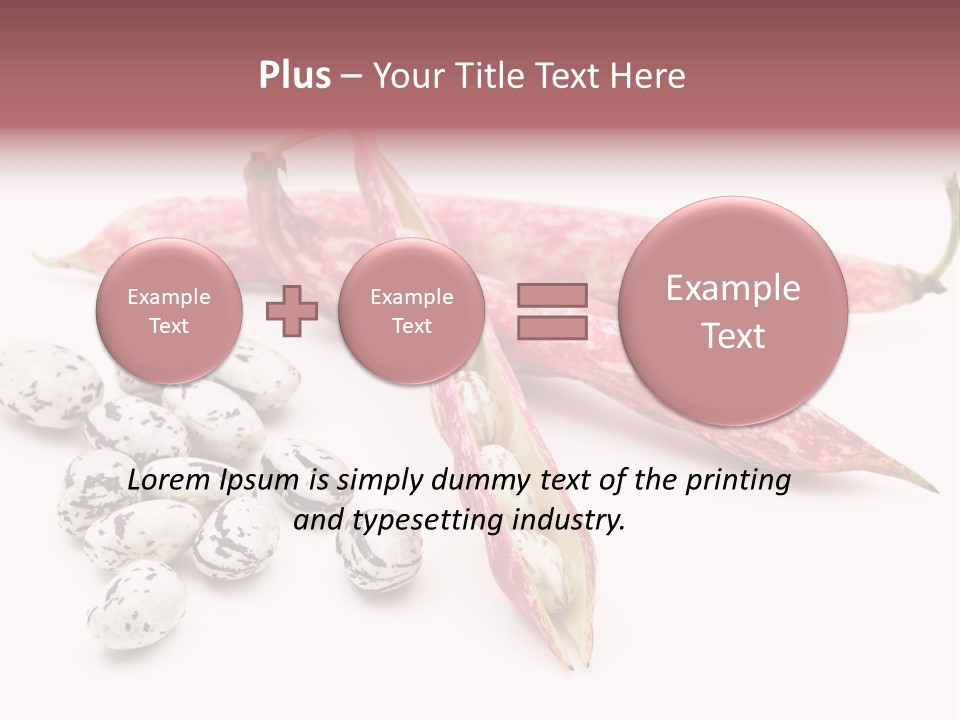 Rosecoco Bean On White Background PowerPoint Template