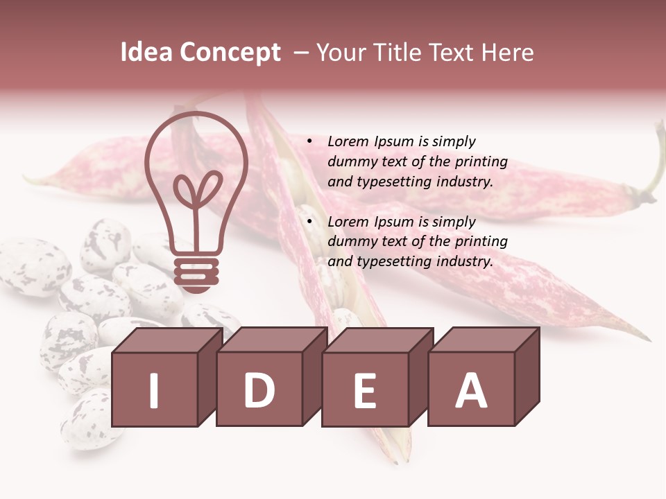 Rosecoco Bean On White Background PowerPoint Template