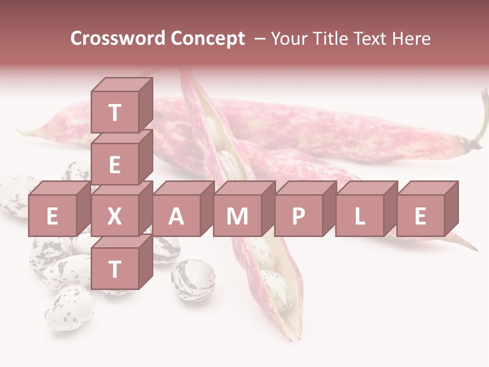 Rosecoco Bean On White Background PowerPoint Template