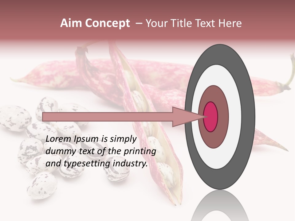 Rosecoco Bean On White Background PowerPoint Template