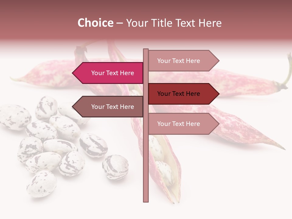 Rosecoco Bean On White Background PowerPoint Template