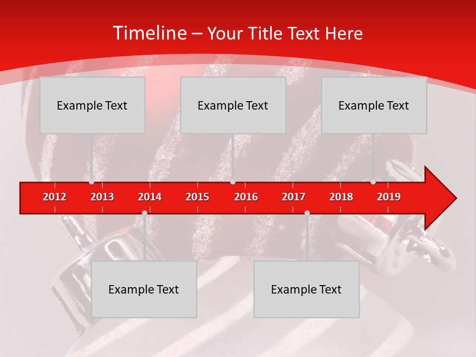 Close-Up Of Red And Silver Ornaments PowerPoint Template