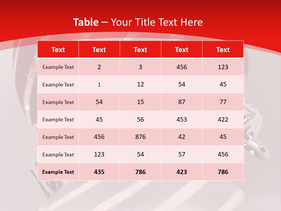 Close-Up Of Red And Silver Ornaments PowerPoint Template