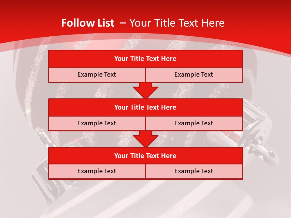 Close-Up Of Red And Silver Ornaments PowerPoint Template