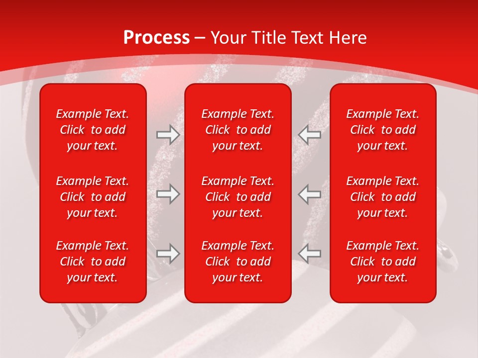 Close-Up Of Red And Silver Ornaments PowerPoint Template