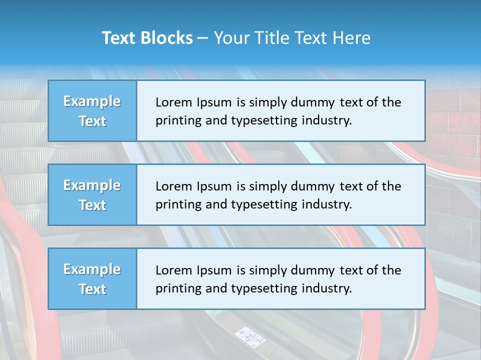 Red Escalator In The City Of Warsaw In Poland PowerPoint Template