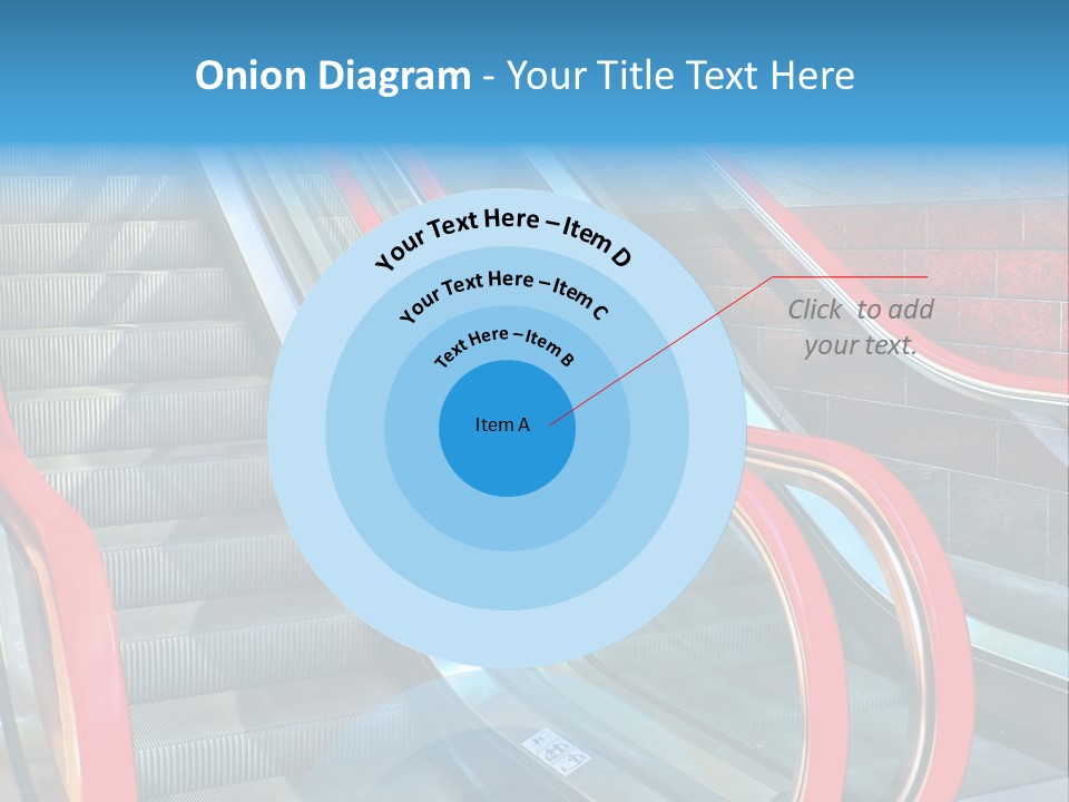 Red Escalator In The City Of Warsaw In Poland PowerPoint Template