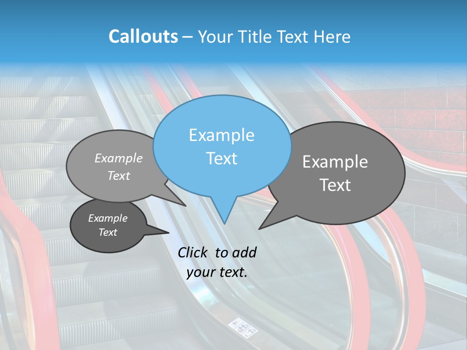 Red Escalator In The City Of Warsaw In Poland PowerPoint Template