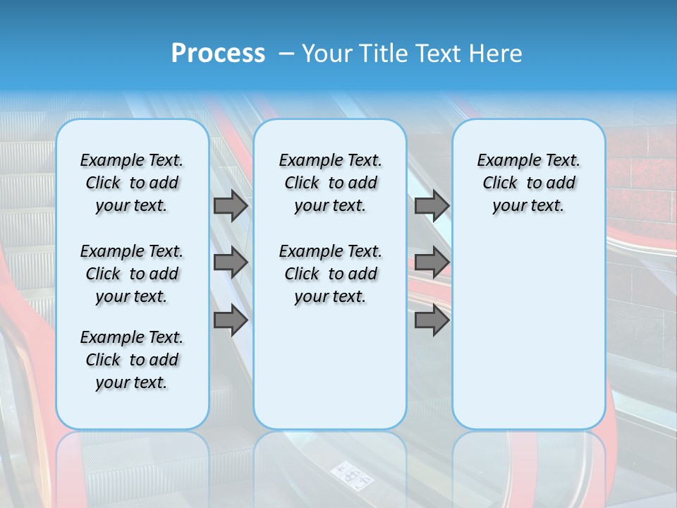 Red Escalator In The City Of Warsaw In Poland PowerPoint Template