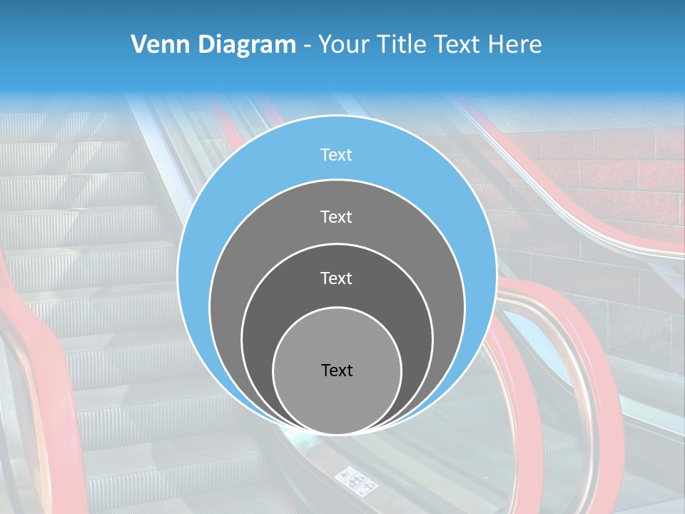 Red Escalator In The City Of Warsaw In Poland PowerPoint Template