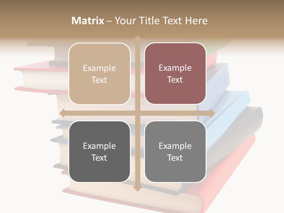 Stack Of Books Over White Background PowerPoint Template