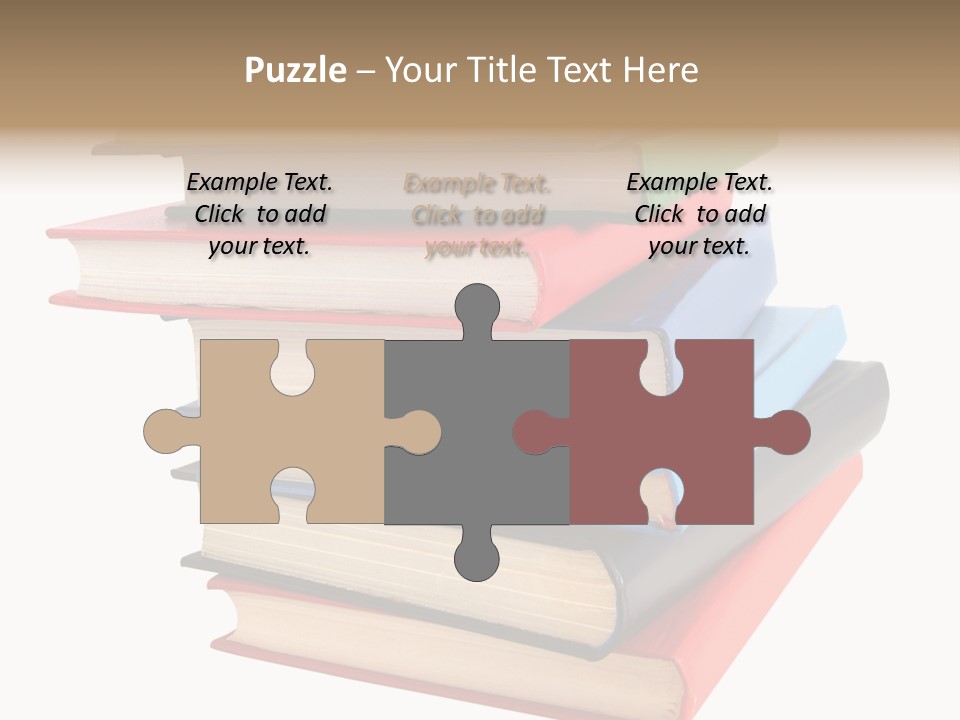 Stack Of Books Over White Background PowerPoint Template