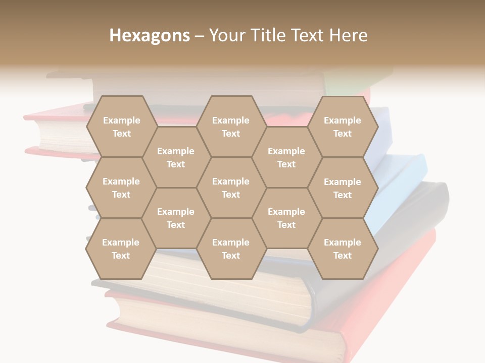 Stack Of Books Over White Background PowerPoint Template