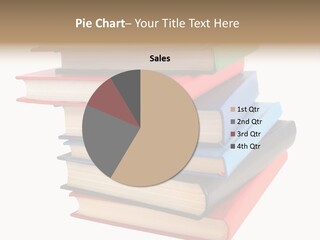 Stack Of Books Over White Background PowerPoint Template