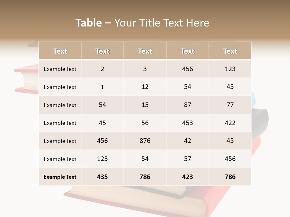 Stack Of Books Over White Background PowerPoint Template